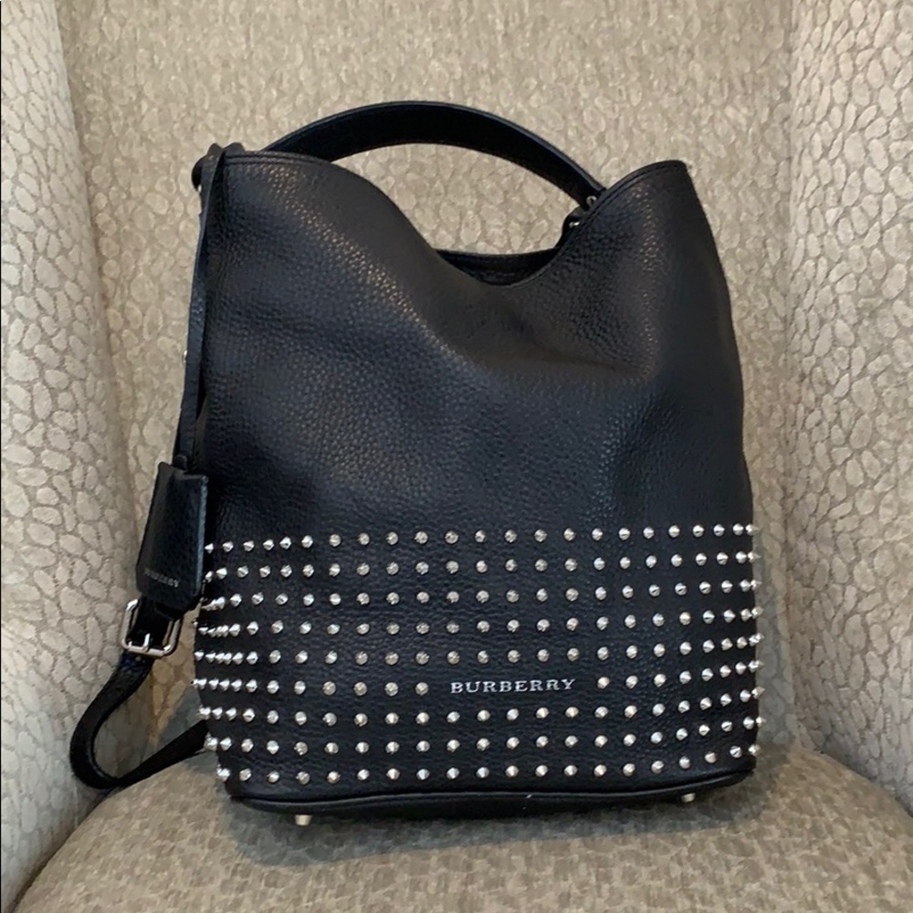 Burberry Black Leather Susanna Studded Bag
